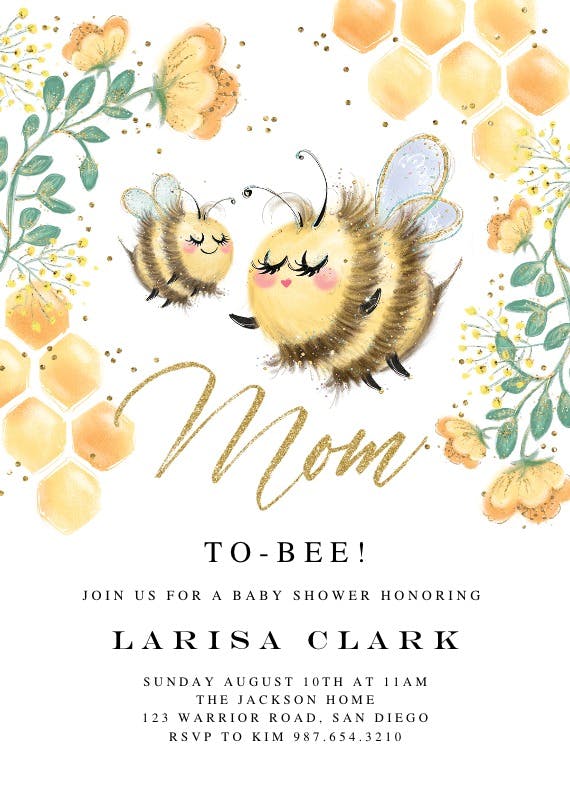 Mom to bee - baby shower invitation