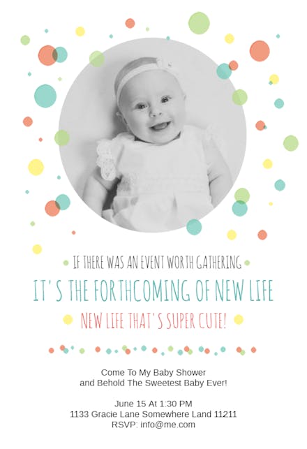 My Super Cute Baby - Baby Shower Invitation