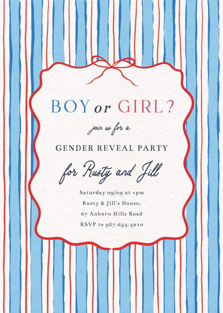 Nautical lines - invitation