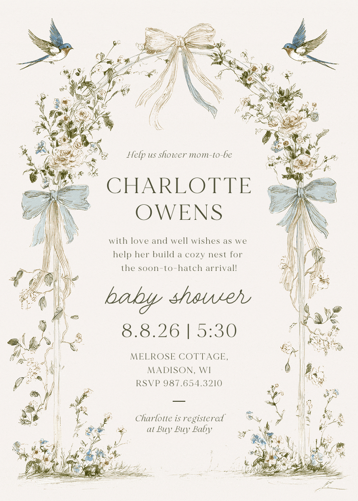 Nesting time - invitation