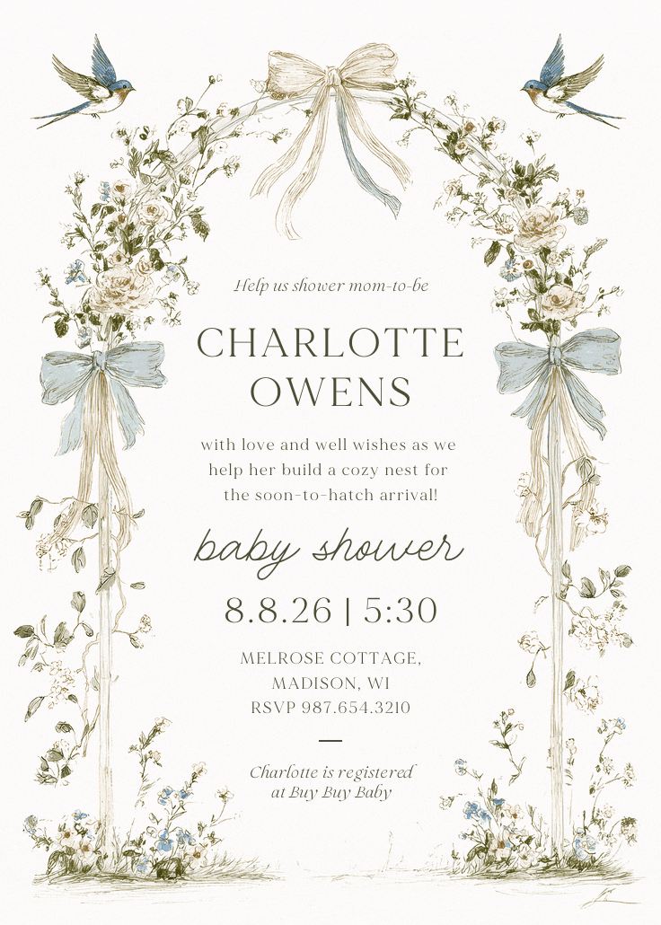 Nesting time - invitation