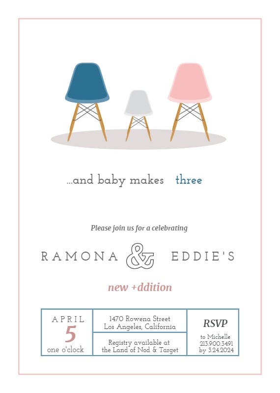 New addition - baby shower invitation