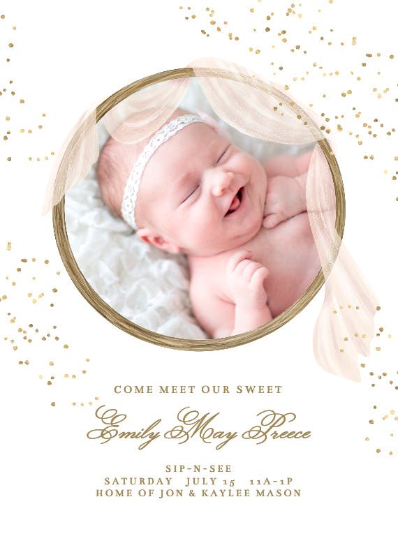 New blessing - baby shower invitation
