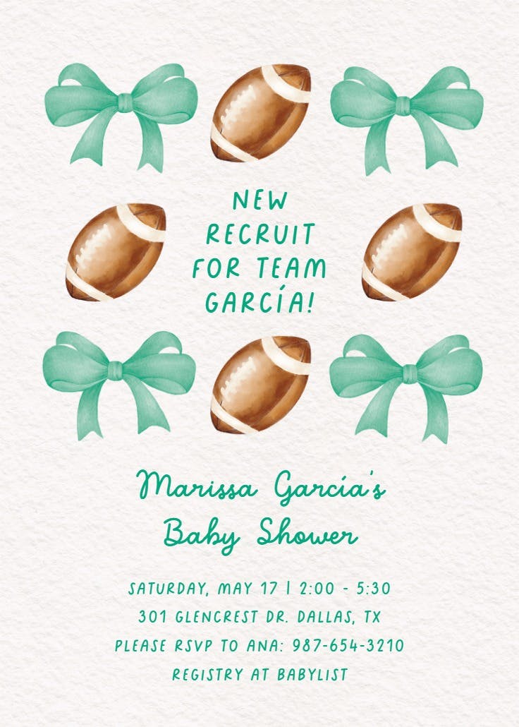 Baby shower invitations