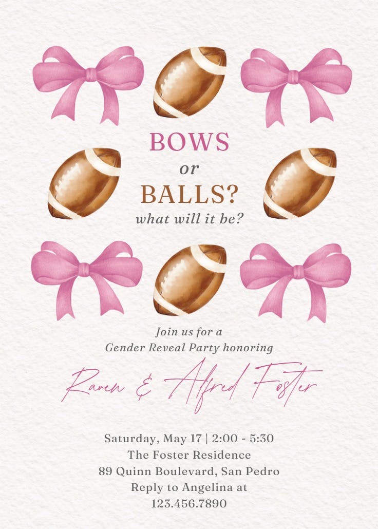 New recruit - gender reveal invitation