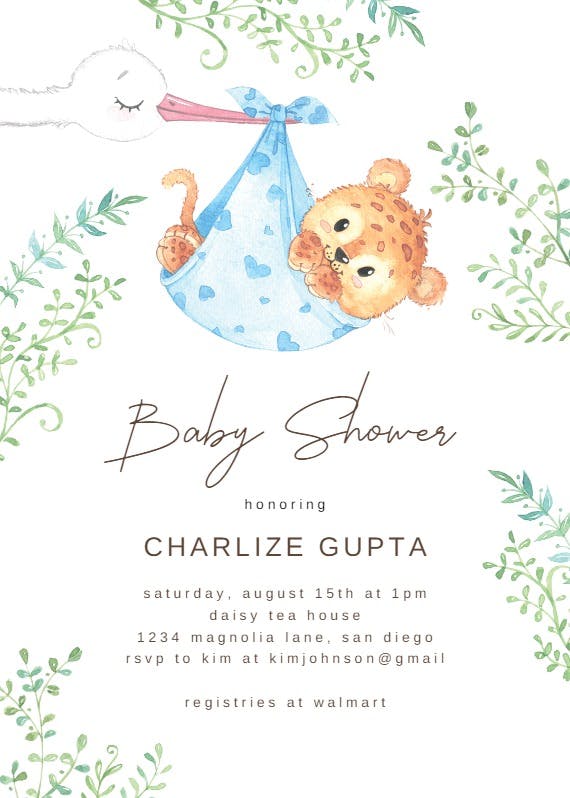Newborn baby - baby shower invitation