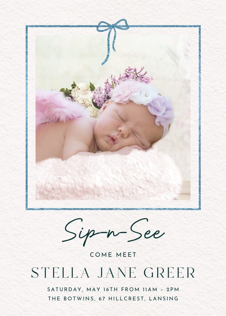 No better gift - invitación de sip & see