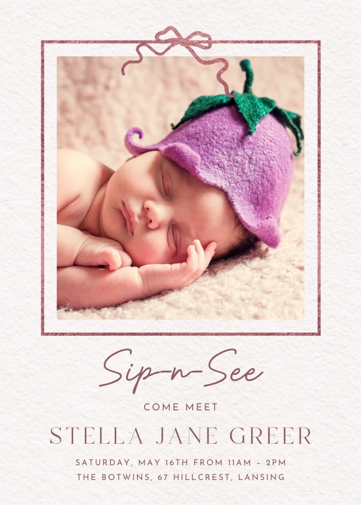 No better gift - invitación de sip & see