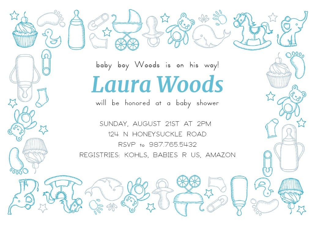 Nursery - baby shower invitation