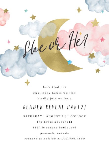 Gender Reveal Invitation Templates (Free)
