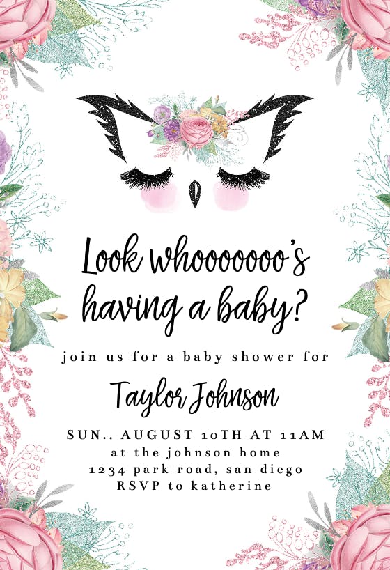 Free Owl Baby Shower Invitations Baby Shower Invitation Blue Owl 