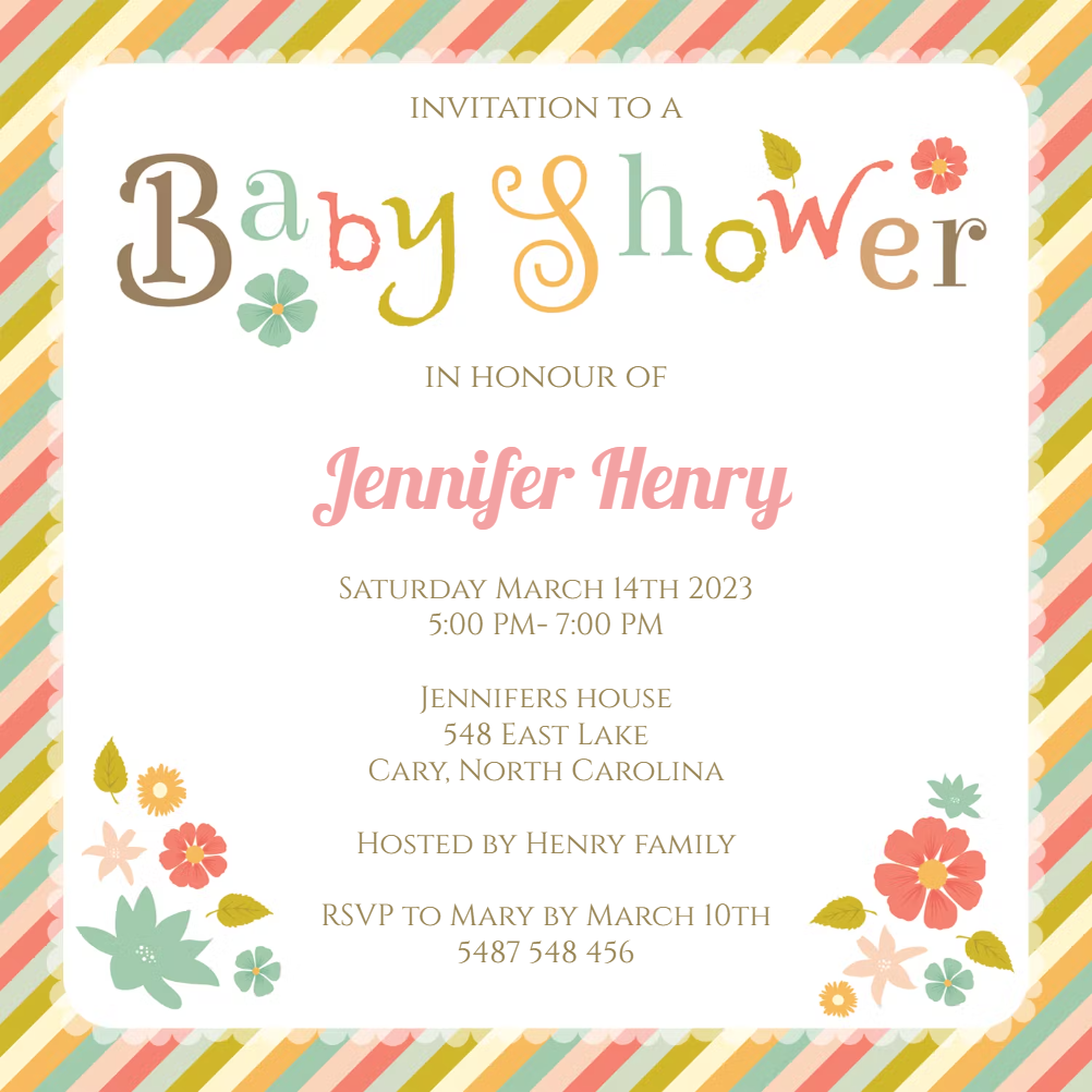 Baby Shower Invitation Templates (Free) | Greetings Island