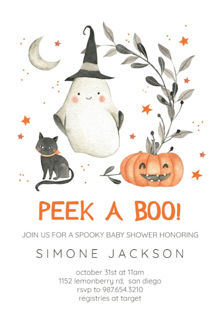 Peek A Boo - Baby Shower Invitation