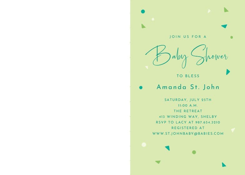 Pinked meridian -  invitación para baby shower