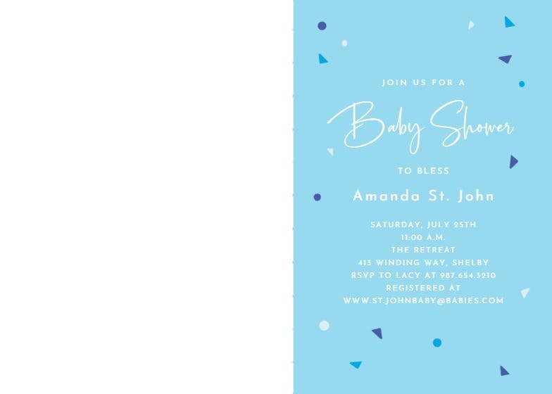 Pinked meridian - baby shower invitation