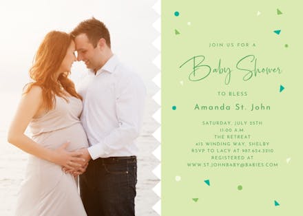 Pinked meridian - baby shower invitation