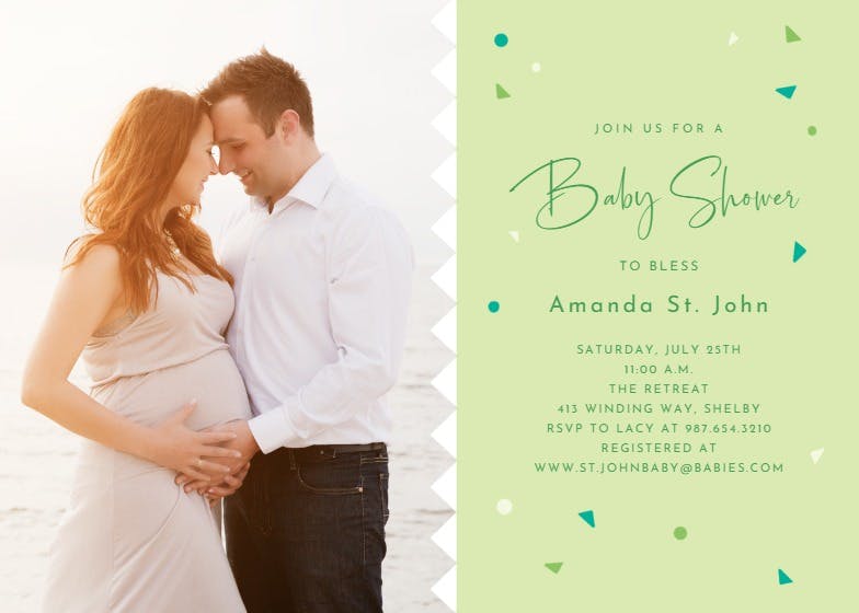 Pinked meridian -  invitación para baby shower de bebé niña gratis