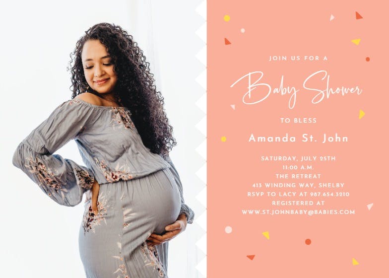Pinked meridian -  invitación para baby shower de bebé niño gratis