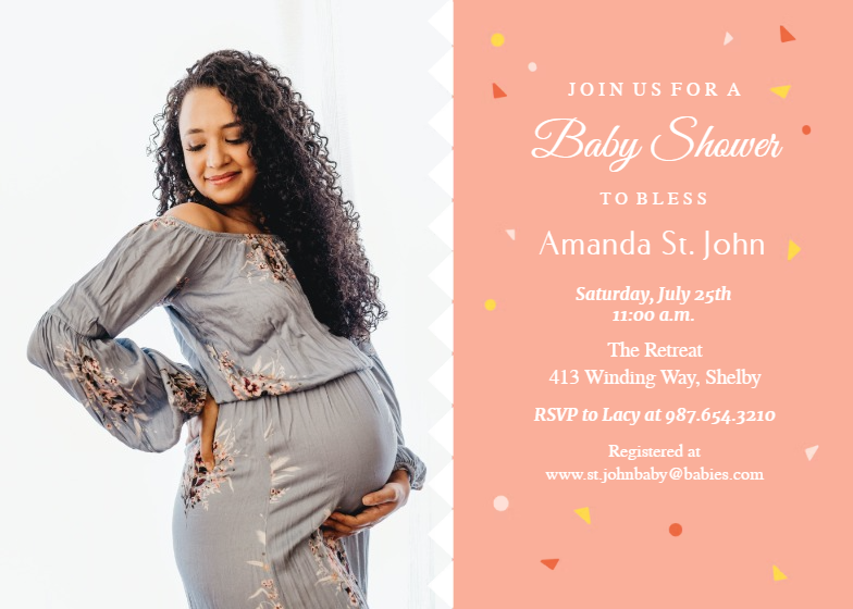 Tiny Blessing Purple - Baby Shower Invitation Template (Free ...