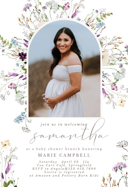 Precious princess - baby shower invitation