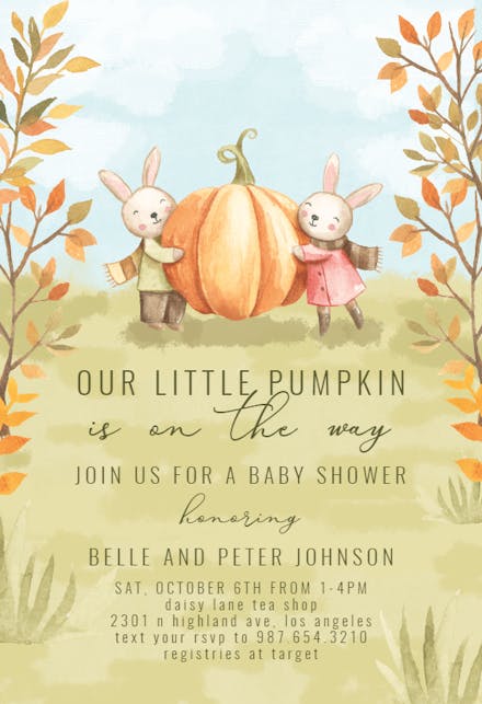 Pumpkin is Ready - Baby Shower Invitation