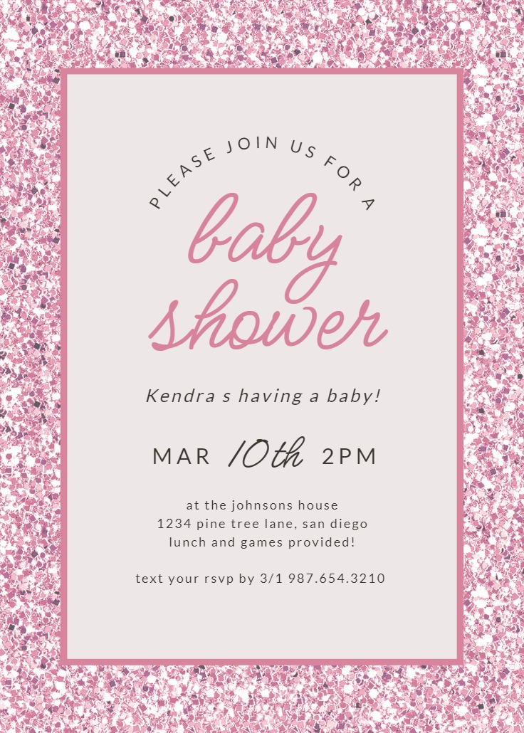 Big Bottle - Baby Shower Invitation Template (free) 