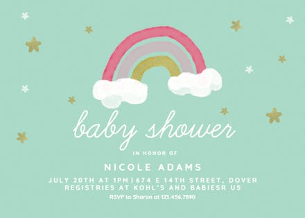 Rainbow joy - Baby Shower Invitation