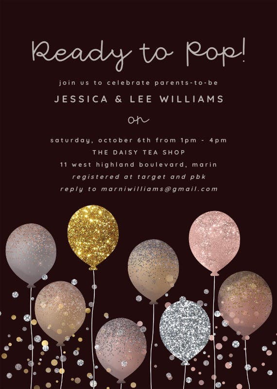 Ready to pop - invitation template
