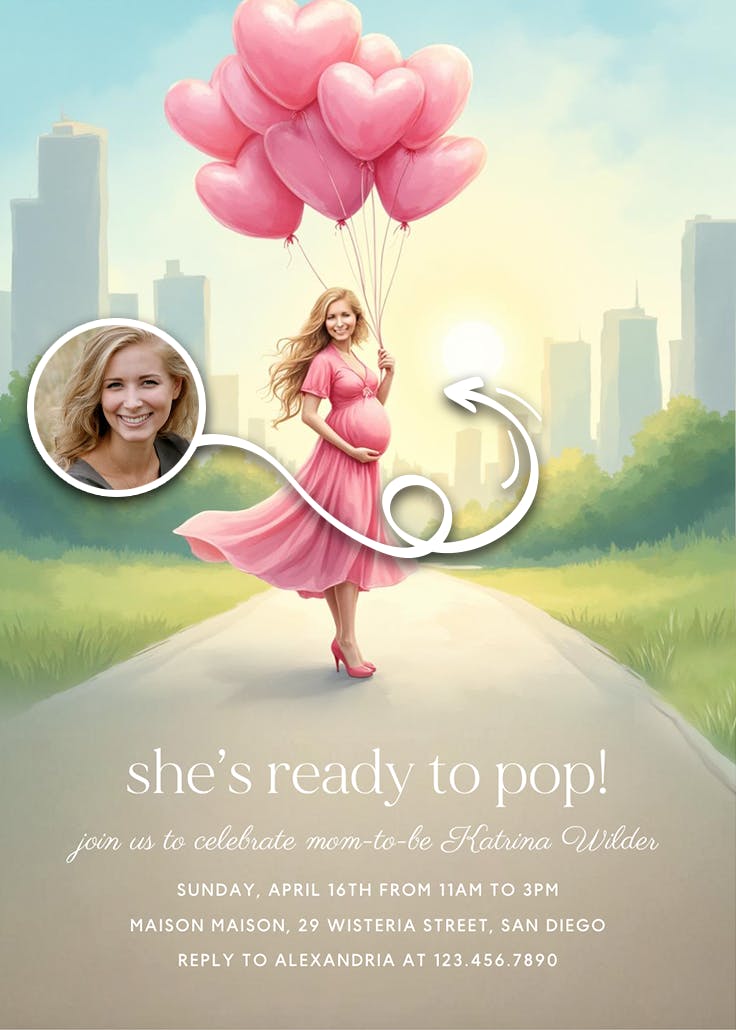 Ready to pop - invitación para baby shower