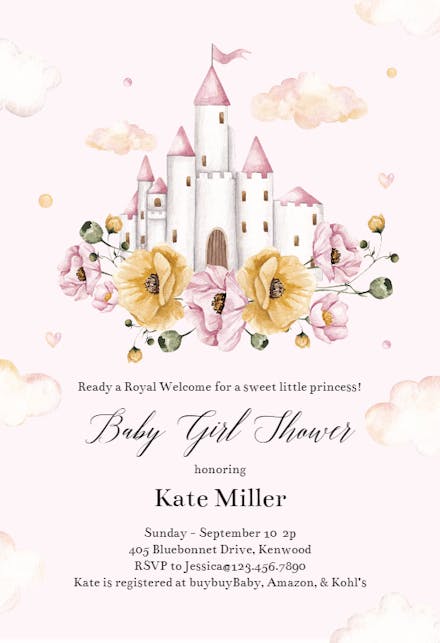 Royal Welcome - Baby Shower Invitation