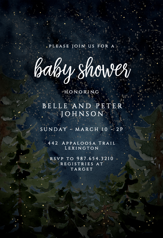 rustic baby shower invitations template free