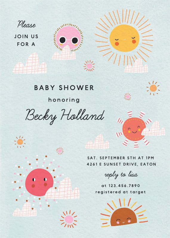 Shower forecast -  invitación para baby shower