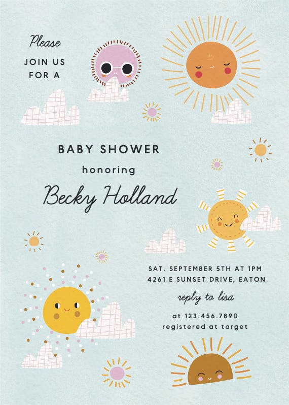 Shower forecast - baby shower invitation