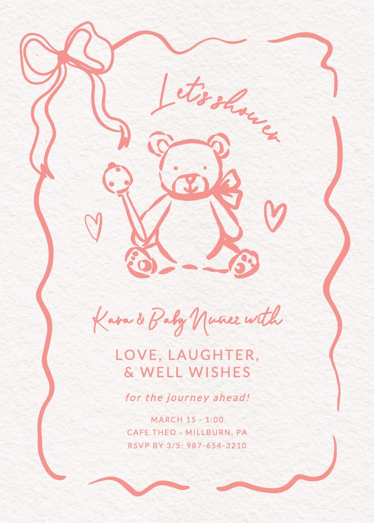 Simple & sweet - baby shower invitation