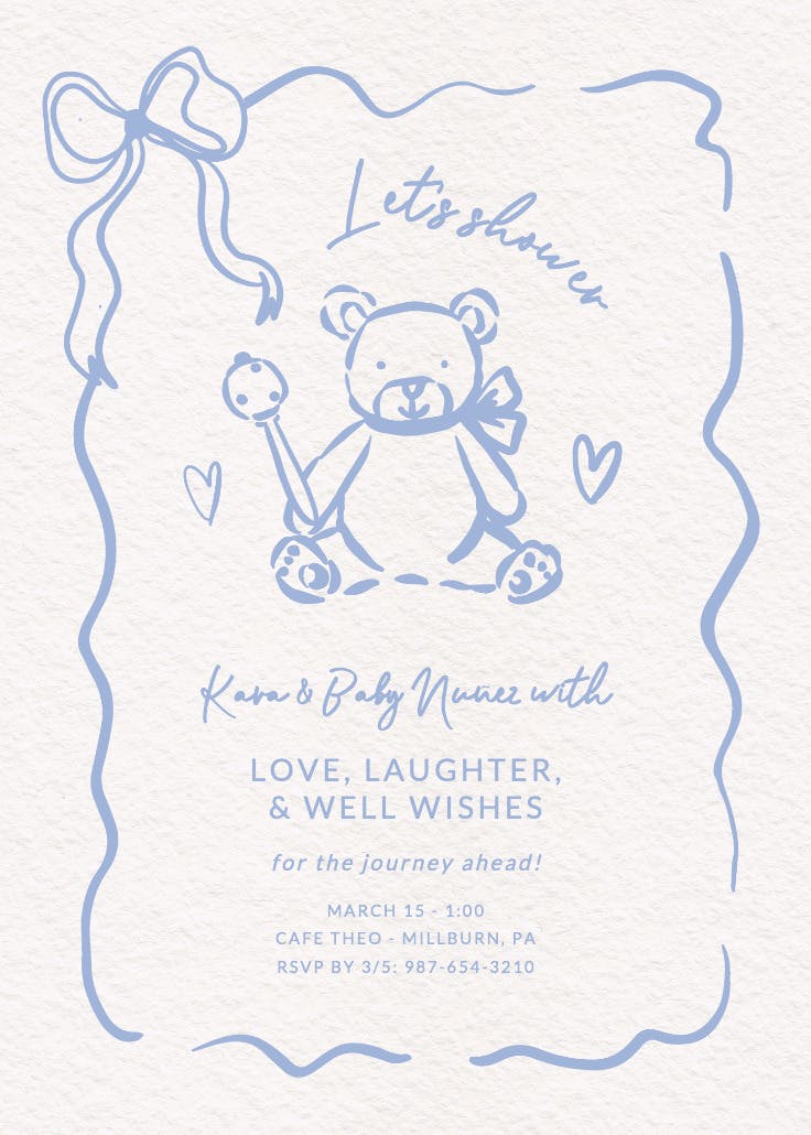 Simple & sweet -  invitación para baby shower