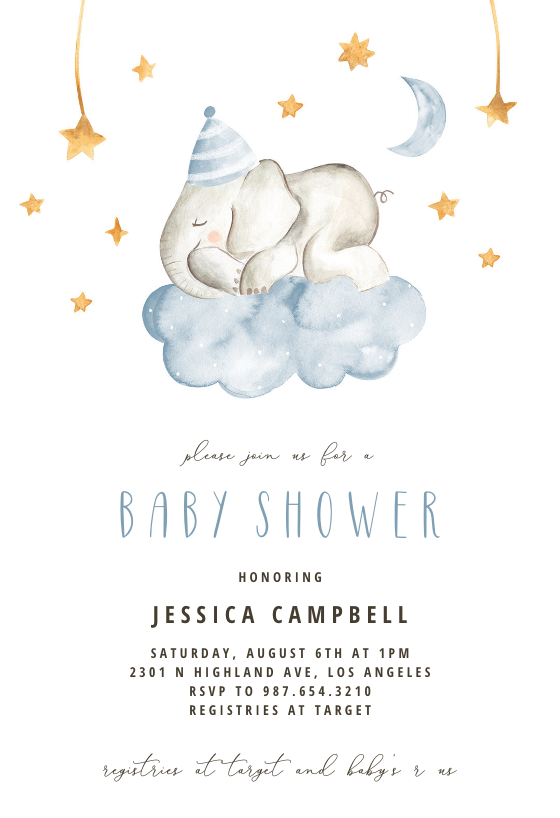 baby shower invitation free design