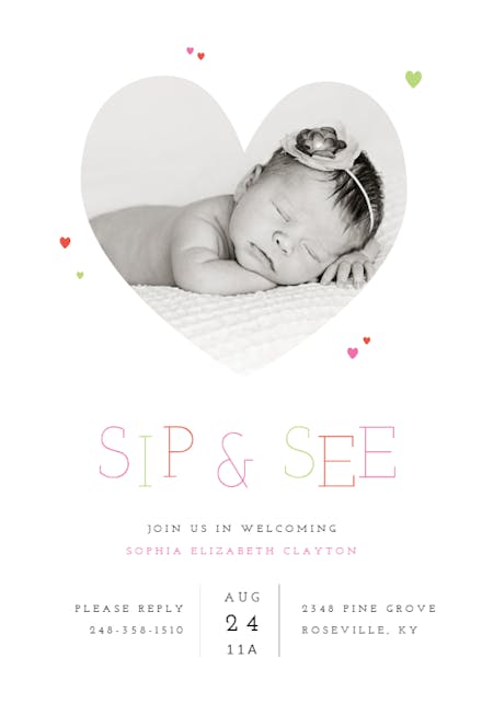 So loved - sip & see invitation