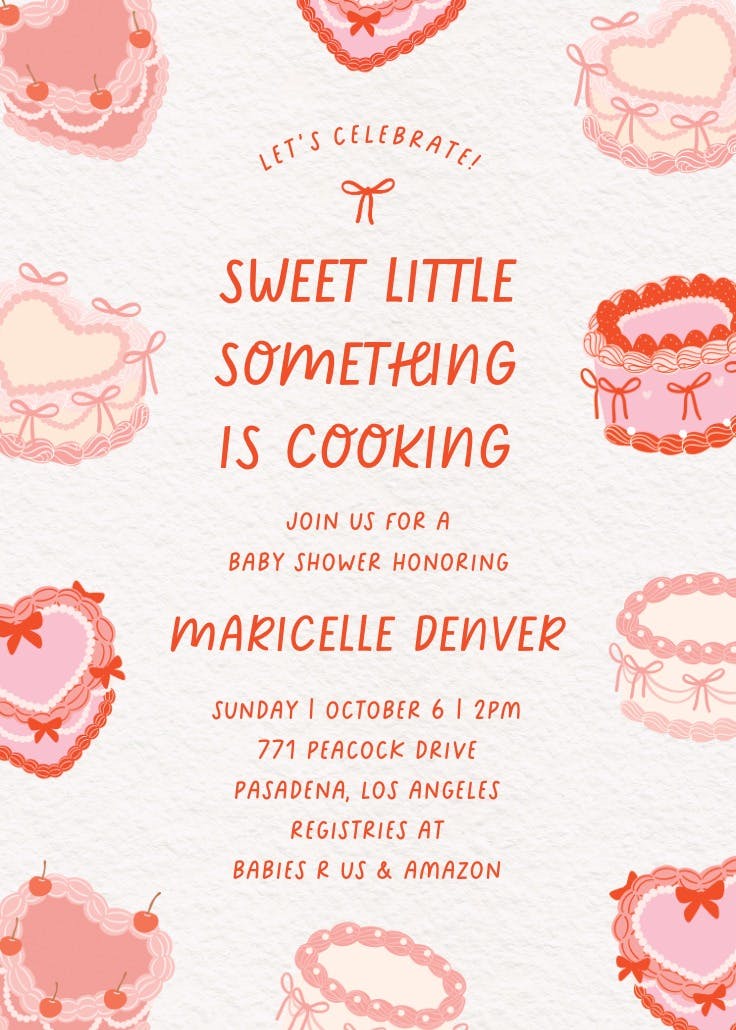 Sugary sweet -  invitación para baby shower