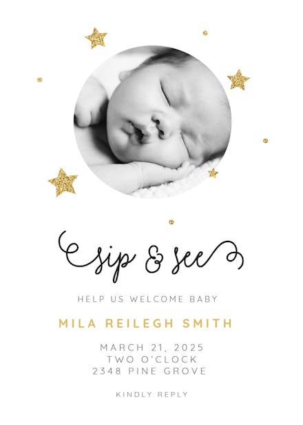 Sweet dreams - sip & see invitation