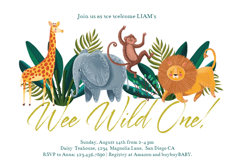 Liam Bug Themed Birthday Invitations