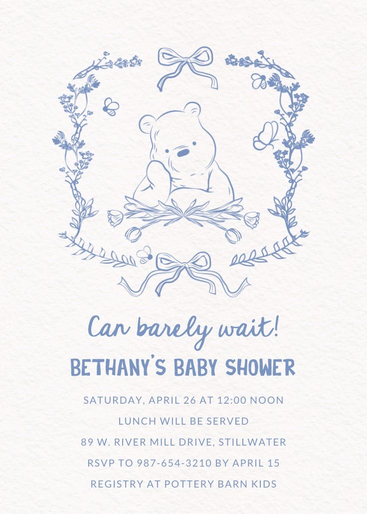 Sweet woodlands - baby shower invitation