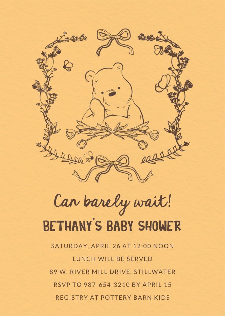 Sweet woodlands - baby shower invitation