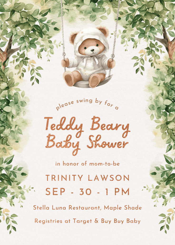 Swing on by - party invitation