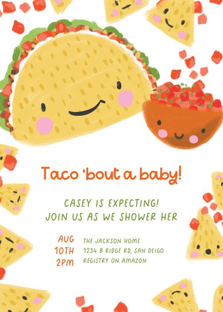 Taco 'bout - baby shower invitation