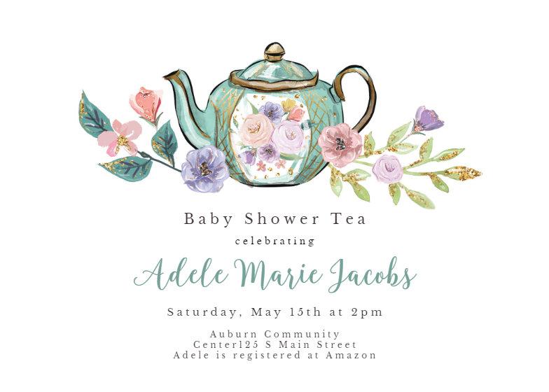 baby shower tea invitations