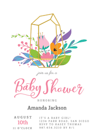 Floral Baby Shower Invitation Templates Free Greetings Island