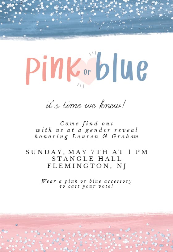 Time for surprise - Gender Reveal Invitation Template | Greetings Island