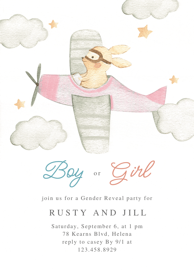 Tiny pilot - invitación de revelación de género