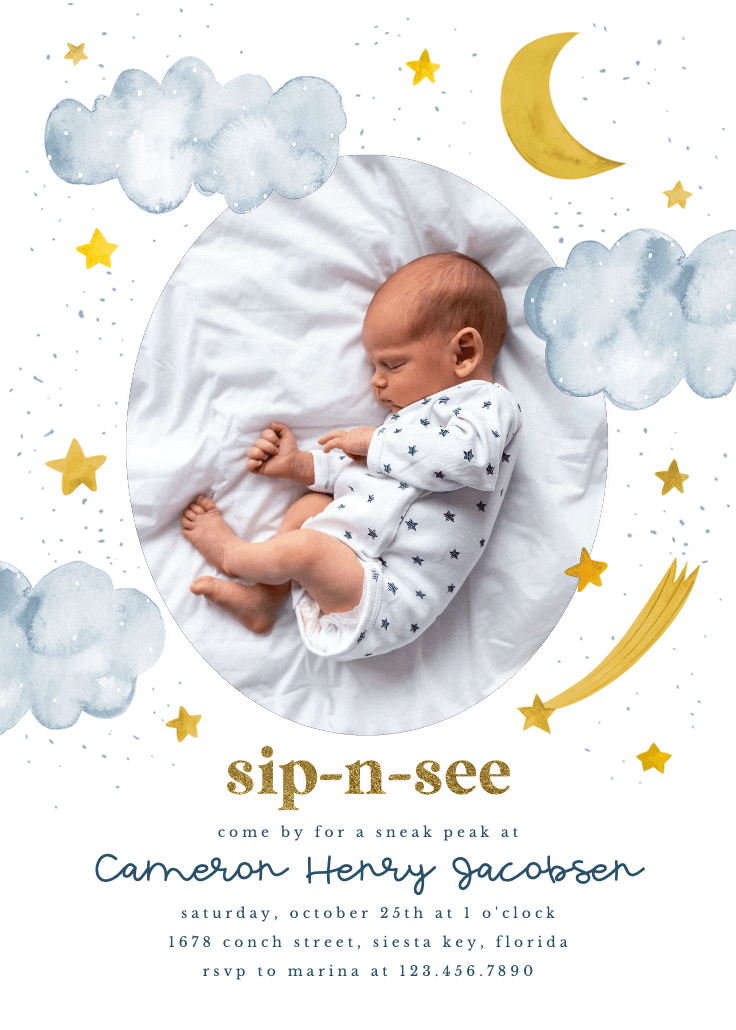 Warm welcome - sip & see invitation