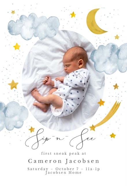 Warm Welcome - Sip & See Invitation Template | Greetings Island Warm Welcome - Sip & See Invitation Template | Greetings Island